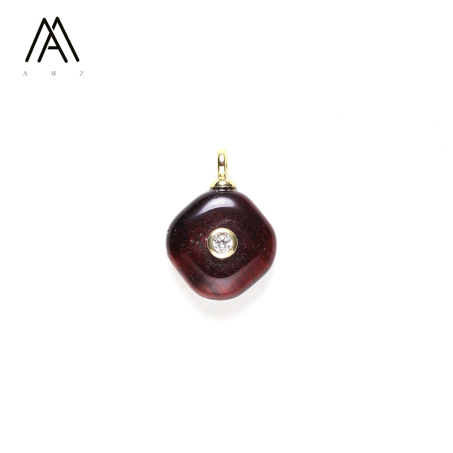 AJ-P305 Oval Gemstone Large-Hole Bead